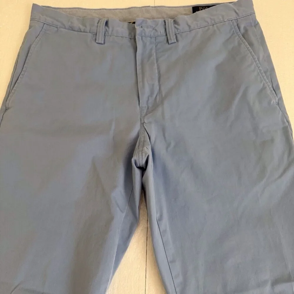 Polo Ralph Lauren Men's 32x32 Light‎  blue Stretch Straight Fit Chino Pants